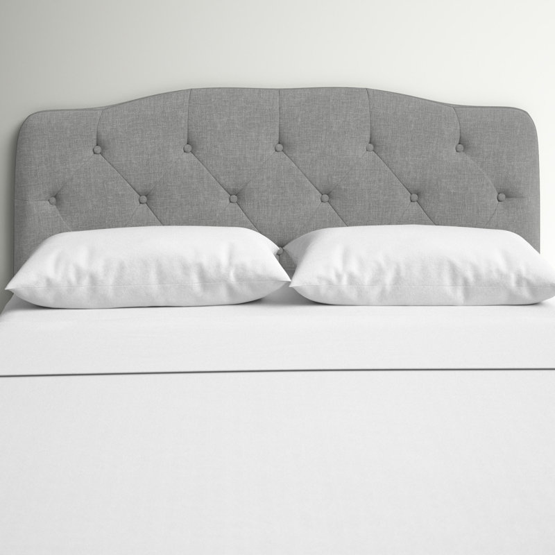 Richard Upholstered Panel Headboard, Gray, Queen