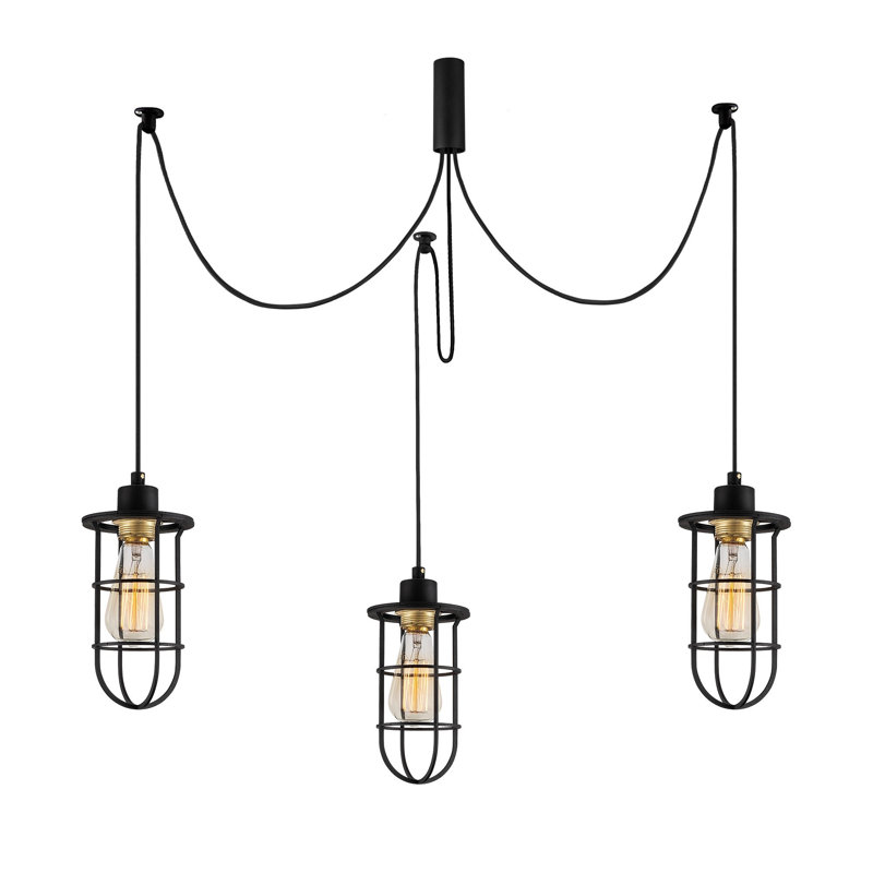 Luminaire suspendu géométrique à 3 lumières Dawley