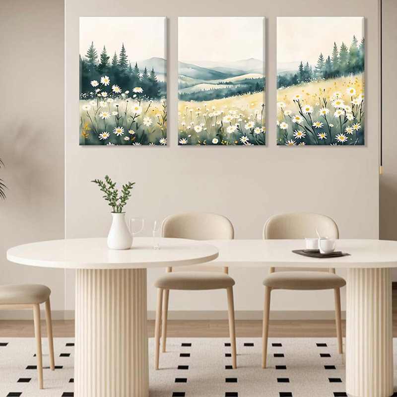 3 Piece Wrapped Canvas Print, 40 cm H x 90 cm W