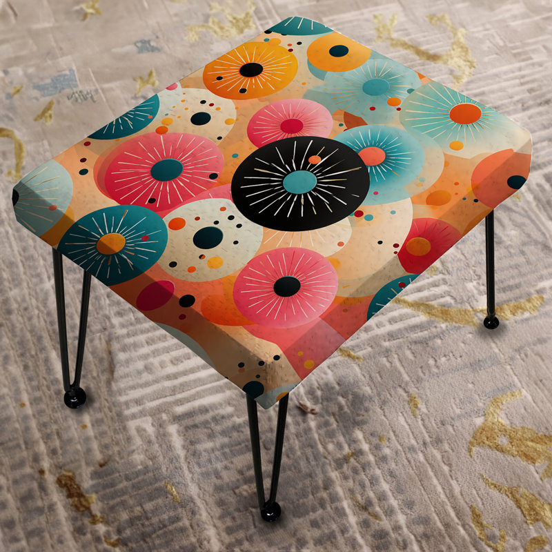 Poupart Donus And Disques Fashion - Repose-pieds rectangulaire Mid-Century