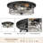 Large Industrial Flush Mount Ceiling Light, Modern Ceiling Light Fixture, Farmhouse Close To Ceiling Lighting For Bedroom, Living Room, Kitchen Island (Black, 16")-287019418-287019397-287019393