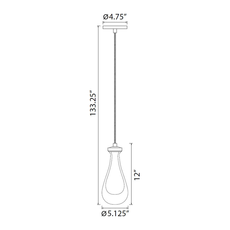 Mini-luminaire suspendu 1 lumière DEL 3cc, Blanc mat