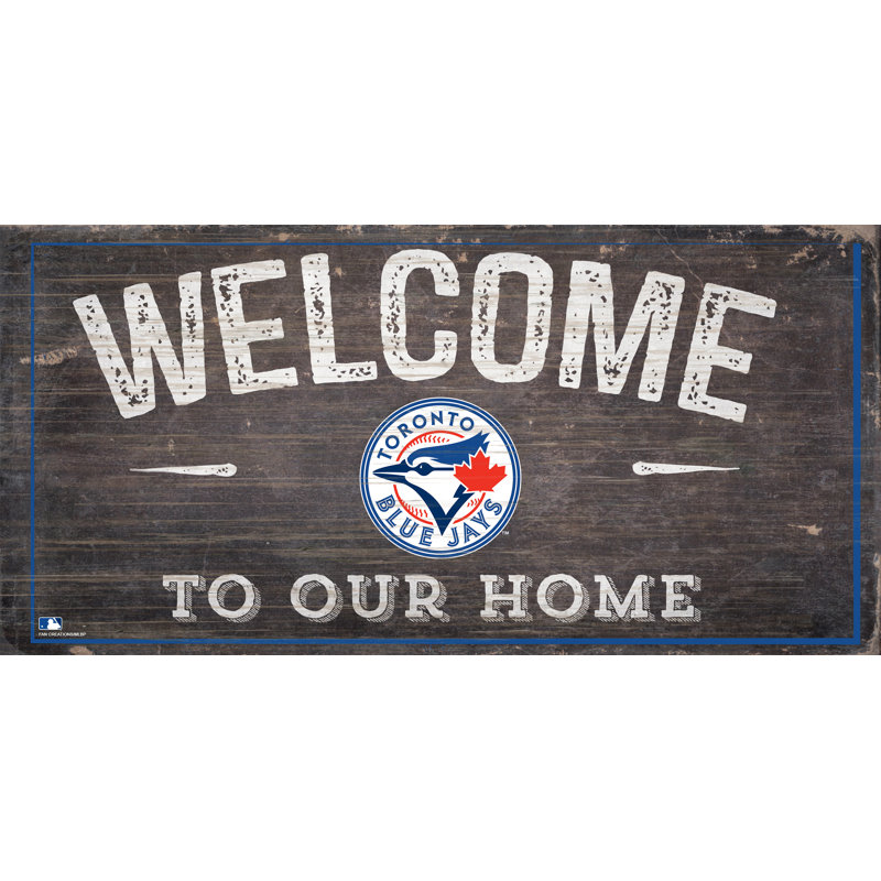 Décoration murale à enseigne vieillie welcome, Blue Jays de Toronto