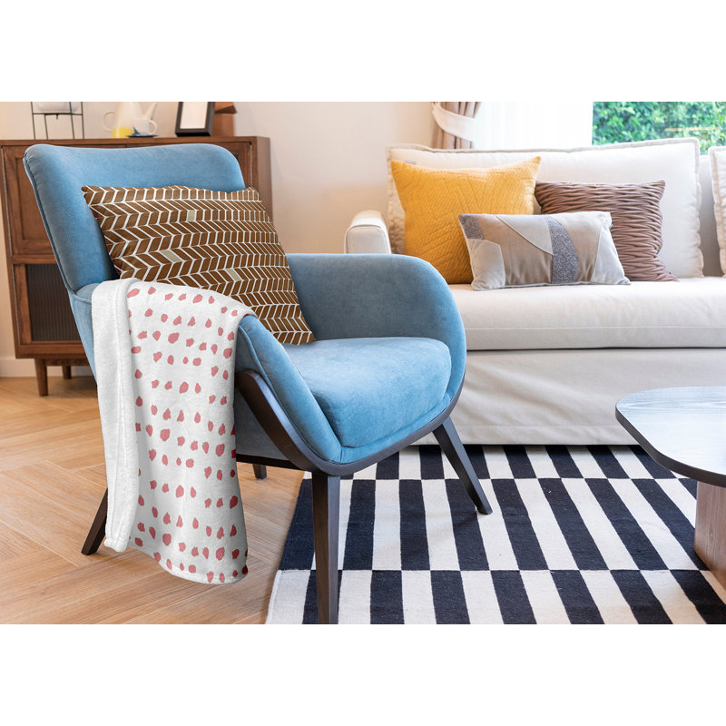 Jeté de printemps 50 po x 60 po Dot Of Spots, Glaçage rose, L 30 po x L 39,75 po