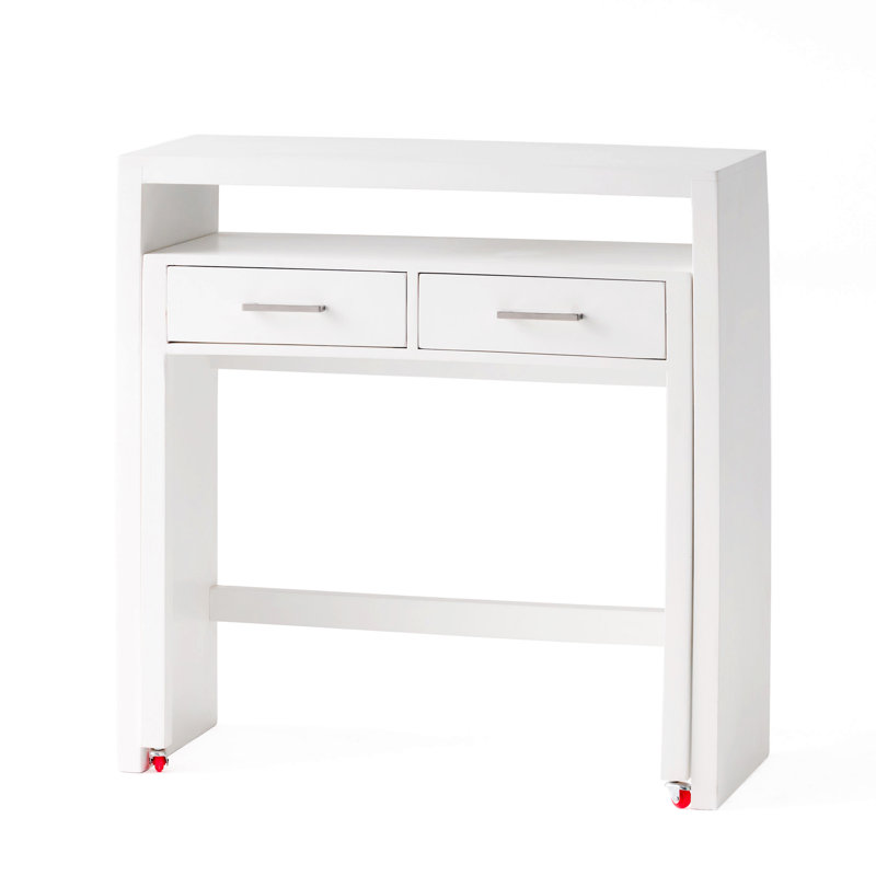BUREAU AVEC TABLE SUPÉRIEURE, Console d'entrée, table de vestibule avec deux tiroirs