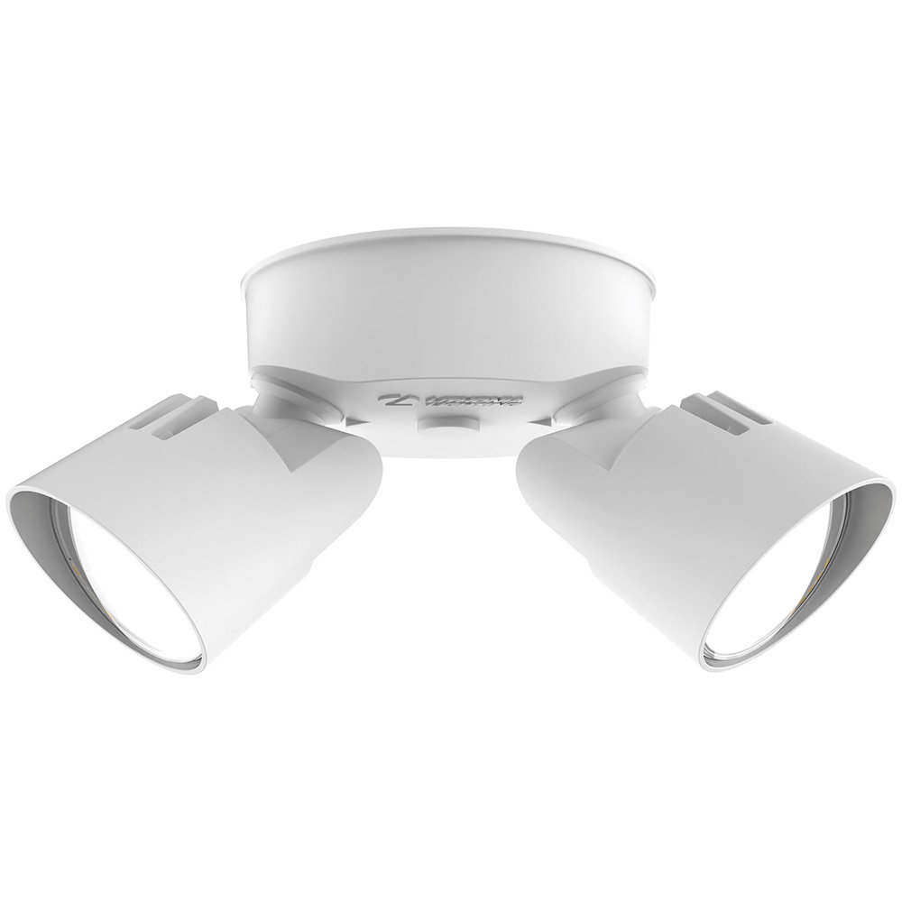 2 - Head LED Hardwired Outdoor Security Flood Light Lithonia Lighting