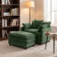 Fauteuil d'appoint rembourré en chenille 39,4 po, fauteuil de lecture pour chambre à coucher, fauteuil de lecture moderne 39,4 po-1361285903