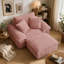 Fauteuil surdimensionné avec assise profonde et pouf amovible, canapé-lit d'angle modulaire pour un confort optimal dans le salon