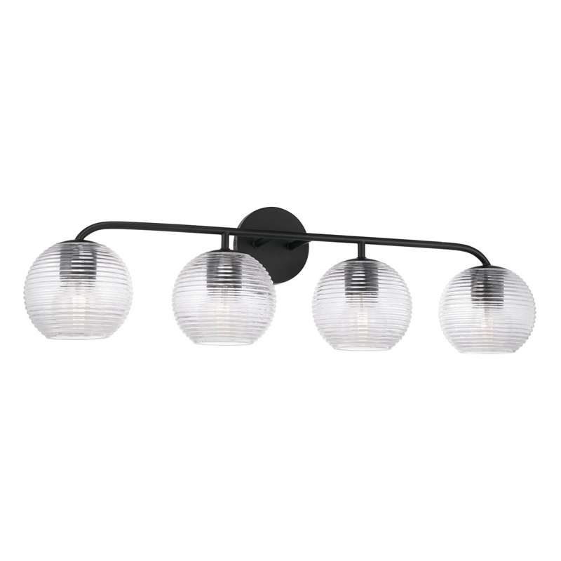 Brandy 4 - Light Dimmable Vanity Light, Matte Black