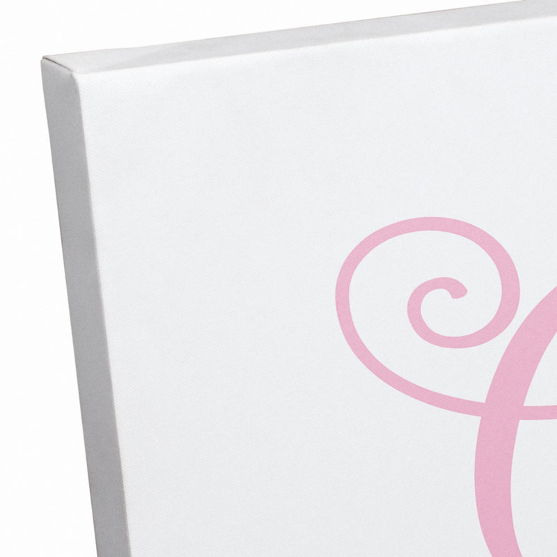 Décoration murale pour enfants Bruning Go to Sleep, H 12 po x l 36 po x P 1,25 po, Rose, Toile tendue