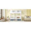 Structure de lit simple en bois, blanc
