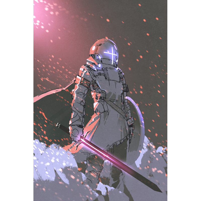 «Ilwell Futuristic Knight», impression sur toile, H 18 po x l 12 po