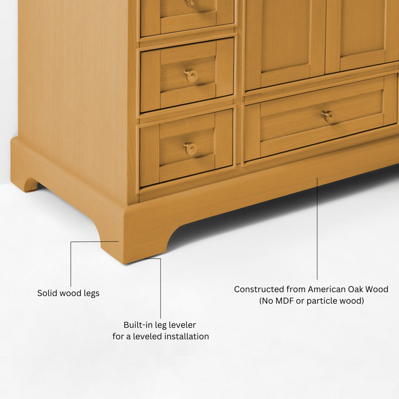 Audrey 84'' Free Standing Double Bathroom Vanity with Calacatta Quartz Top, Rose Gold, Sienna