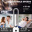 Ventilateur tour sans lame de 38 po avec télécommande, ventilateur de circulation d'air pour une utilisation à l'intérieur, 24 vitesses, 12 compteurs, ventilateur oscillant silencieux pour le bureau de la chambre à coucher-108345041-108345042