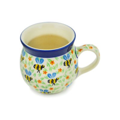 Tasse à bulles en grès poli 8 oz - Honey Bee