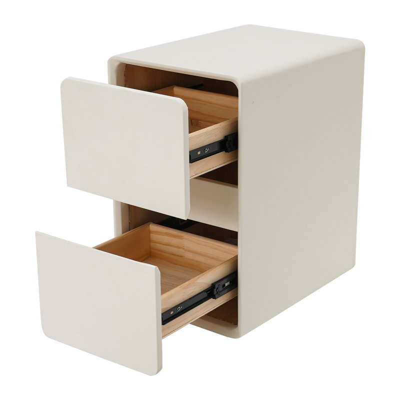 Side Table With 2-Drawers Storage Cabinet 15.75In(D)*11.81In(W)*18.9In(H)