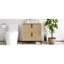 Meuble-lavabo de 30 po avec lavabo en céramique, tiroirs d'extension, glissières de tiroir encastrées à fermeture en douceur, conception cannelée, esthétique naturelle - option d'espace pour un meuble-lavabo à capacité de rangement optimale, intégré