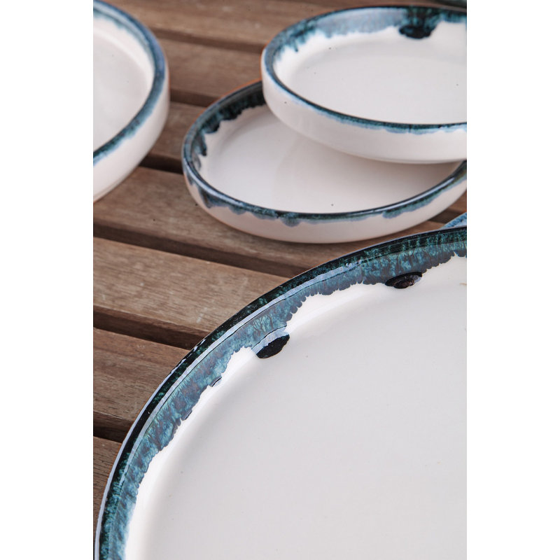 Momsen Ceramic Dinnerware, Blue/White