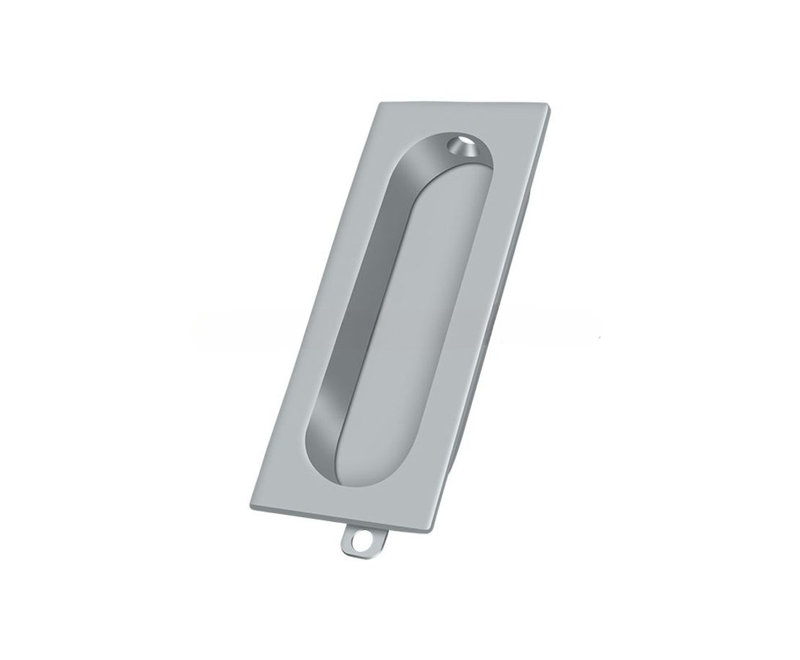 Flush 2 Center to Center Cup Pull, Brushed Chrome