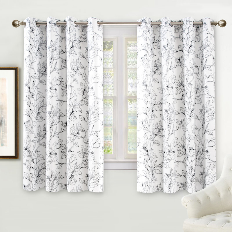 Adalinda Blackout Curtain Pair, Black Line, 52"W x 54"L