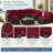 Cushion Covers For 7 Pcs (6-Seaters) Wicker Rattan Sectional Sofa,  14Pack Cushion Slipcovers Set Seat And Back,Outdoor Cushion Slipcover With Zipper, Red-1176278209