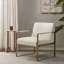 Chaise d'appoint rembourrée luxueuse et luxueuse pour espaces de vie élégants
