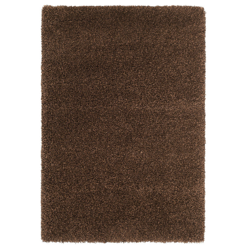 Lobby Shaggy Flatweave Brown Rug, 140 x 200cm