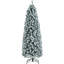 Arbre de Noël artificiel enneigé en forme de crayon avec support en métal-1212895583