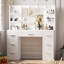 Meuble-lavabo avec 7 tiroirs et tablette latérale -1014022596