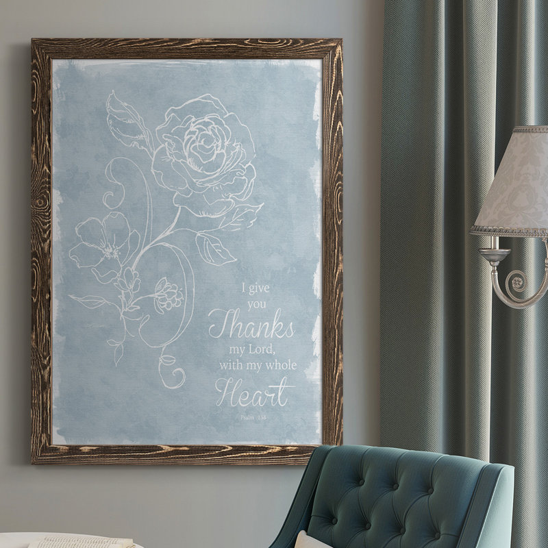 «Whole Heart», reproduction d'un seul cadre photo sur toile, H 37,5 po x l 27,5 po x P 1 po, Noyer