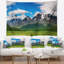 Paysage photographie volcans enneigés tapisserie-28483350