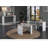 Oak and White High Gloss 1-Drawer Coffee Table
