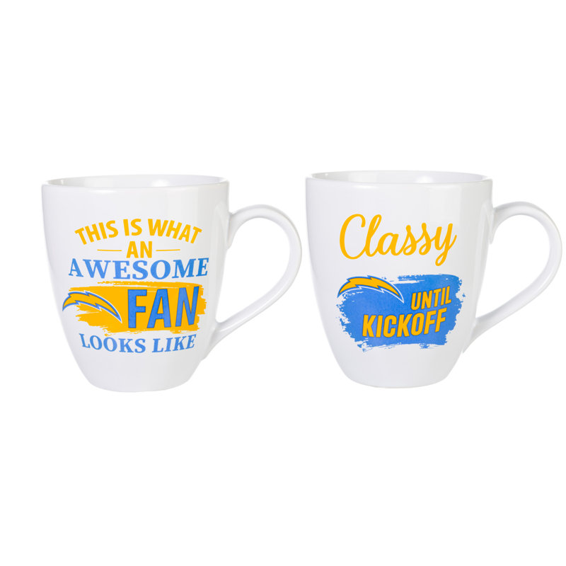 Ensemble de 2 tasses à café NFL, Los Angeles Chargers
