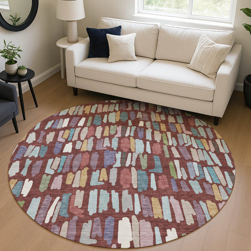 Tapis intérieur / extérieur lavable à la machine Chantille ACN2377, Rond 8 pi