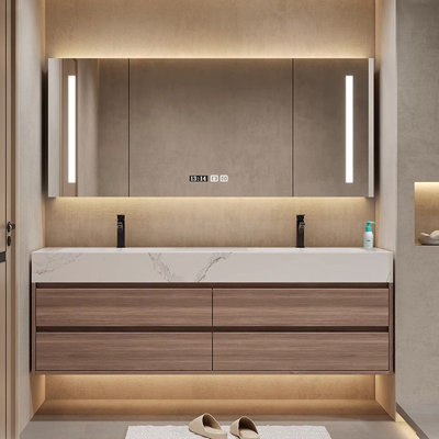 Armoire de salle de bain légère et luxueuse