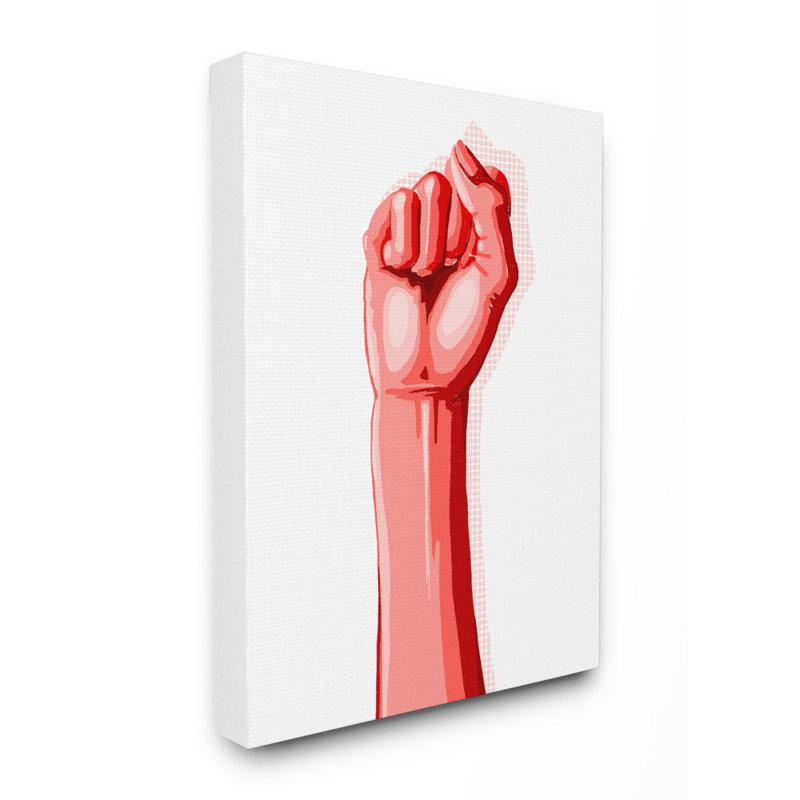 «Modern Pop Raised Fist» par Grace Pop - impression d'art graphique, Toile tendue, H 30 po x l 24 po