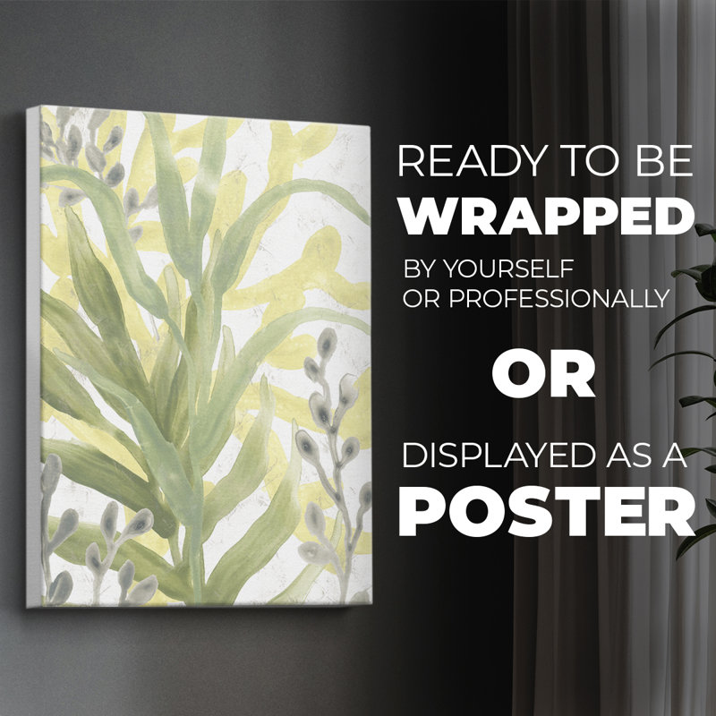 Sea Grass Fresco IV - Impression sur toile seulement - NON-CADRE, H 60 po x l 40 po