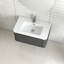 Meuble-lavabo flottant gris de 30 po avec lavabo en céramique blanc, poignée angulaire à 45 po pour poignée, tiroir à fermeture en douceur, contreplaqué imperméable, rangement organisé, conception américaine, installation murale rapide-806211243