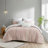 3 Piece Cotton Jacquard Comforter Set Blush-113361631