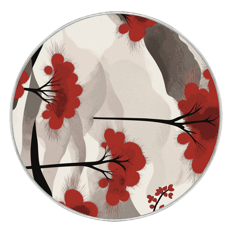 Moonlit Branch Rug, Round 6'