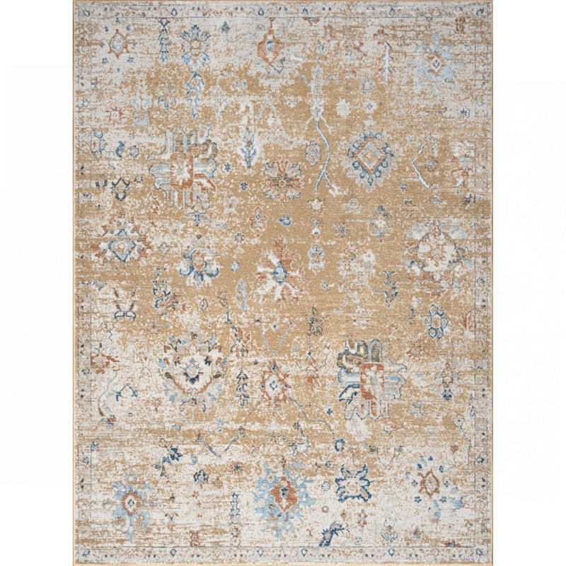 Gold Area Rug, Rectangle 2' x 3'