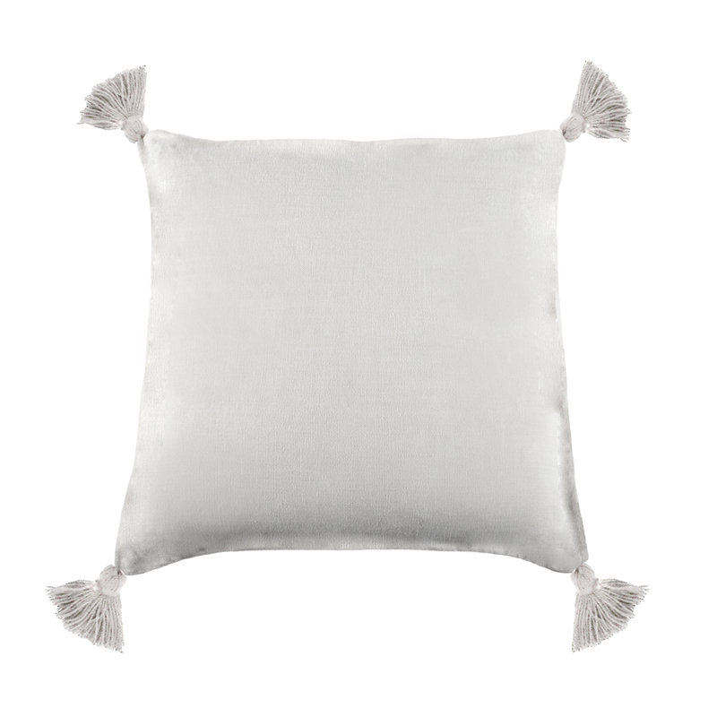 Housse de coussin en lin Montauk, Blanc