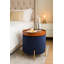 Connell 43cm Wide Round Solid Colour Standard Ottoman