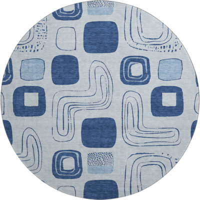 Premium Machine Washable Slesnick AMF1670 Geometric Rug