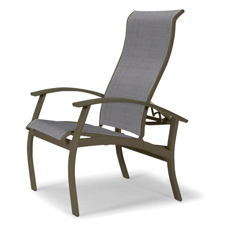 Chaise de patio Askar, Beachwood, Titane Sunbrella®, Bois de plage texturé