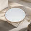 Table basse ronde Brielle en verre dépoli
