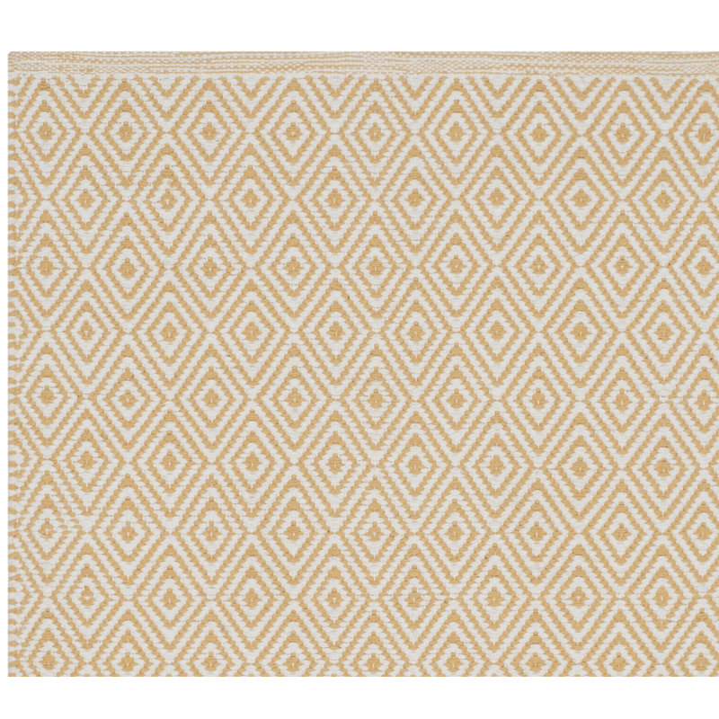 Dryden Hand Woven Cotton Geometric Rug, Square 6'