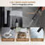 Système de douche thermostatique à pluie et à DEL de 27,5 pouces avec barre coulissante et portatif 2-en-1 Rodeo-97793330