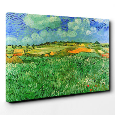'Plain Near Auvers' by Vincent van Gogh Painting Print on Canvas