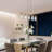 5-Light Gold Kitchen Island Linear Pendant